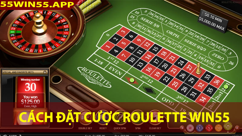 Cách đặt cược Roulette nhà cái 55win siêu đơn giản