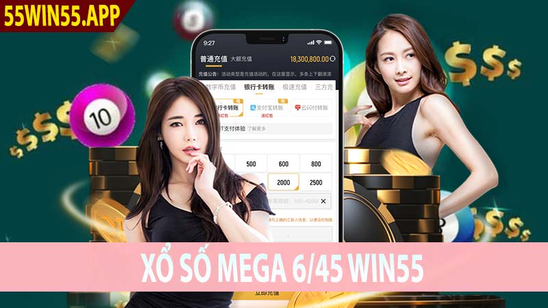 Chơi xổ số mega 6/45 trực tuyến tại nhà cái win55