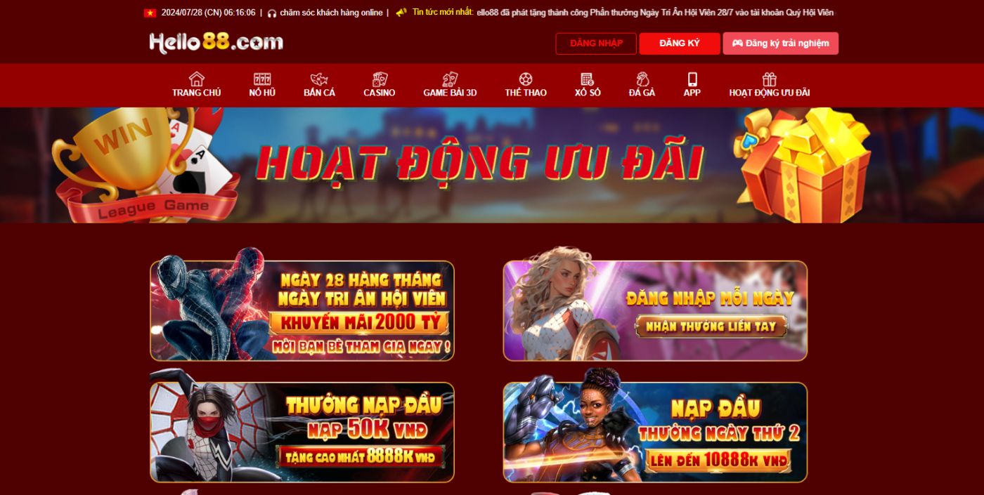 Nhiều ưu đãi dành riêng biệt đối với sảnh Casino